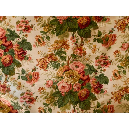 Curtain Fabric Victoriana 100% Cotton Printed Design 139-146cm Wide 