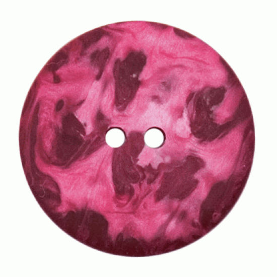 Dark Pink Marble Resin, 15mm 2 Hole Button