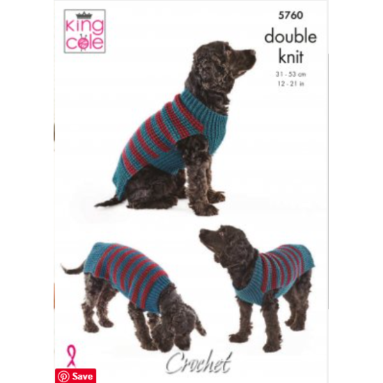 Dog Coats Crocheted in Pricewise DK - 5760