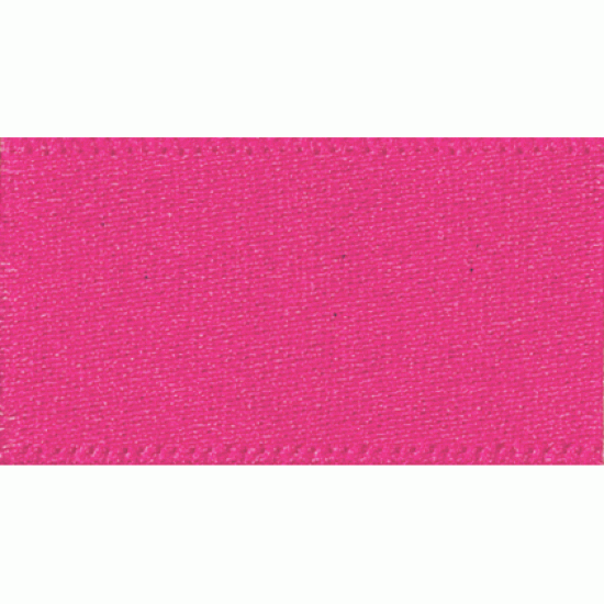 Double Faced Satin Ribbon 10mm, Shocking Pink