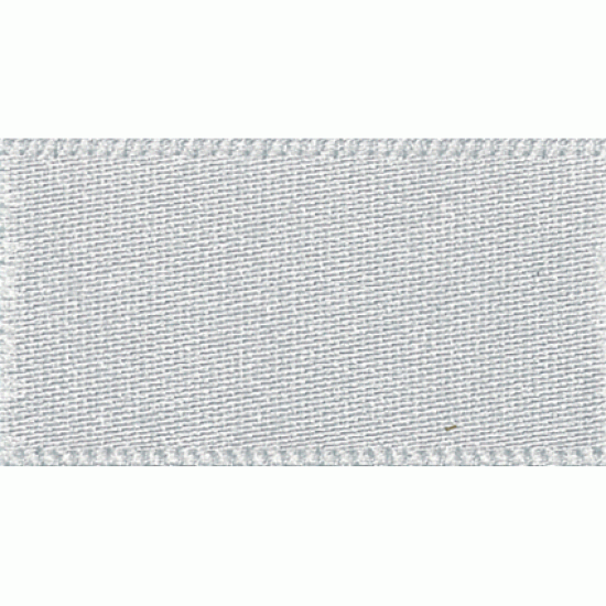 Double Faced Satin Ribbon 10mm, Silver Grey