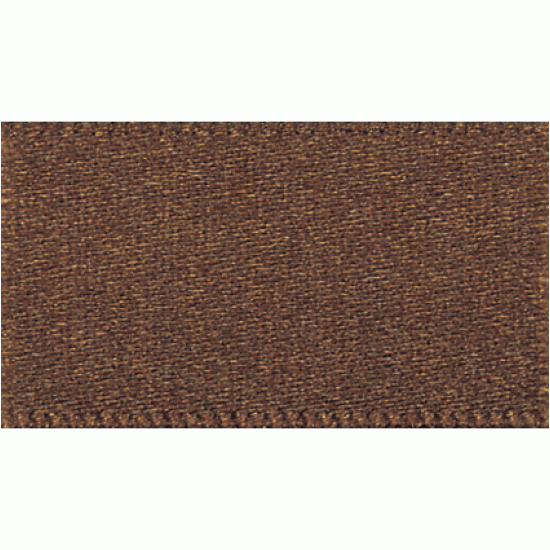 Double Faced Satin Ribbon 15mm, Dark Brown