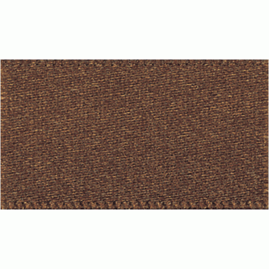 Double Faced Satin Ribbon 7mm, Dark Brown