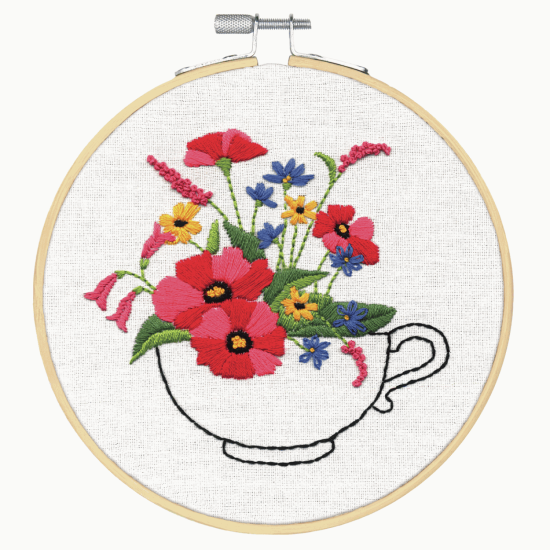 Embroidery Kit - Teacup Bouquet