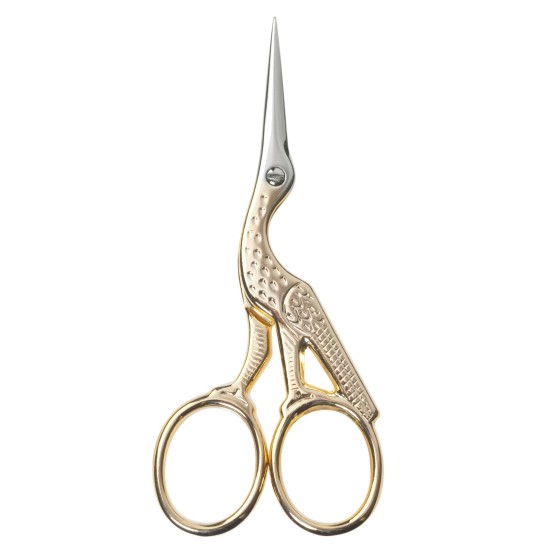 Embroidery Scissors Gold Stork 9cm or 3.5in