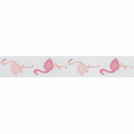 Flamingo Satin Ribbon 15mm