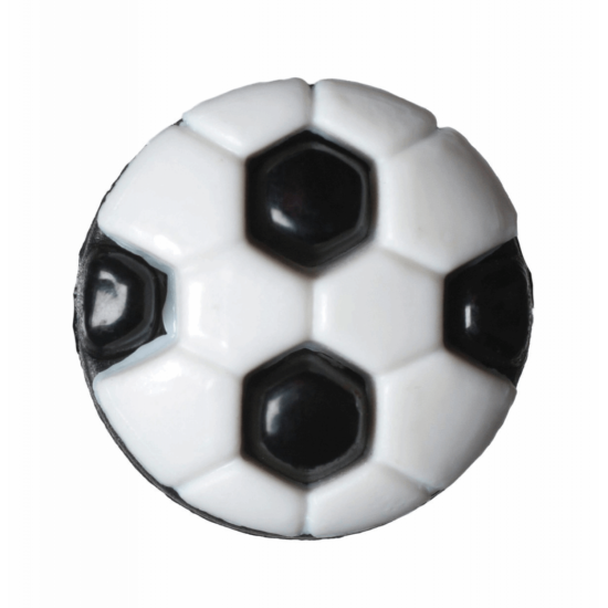 Football Resin Black and White, 13mm Shank Button