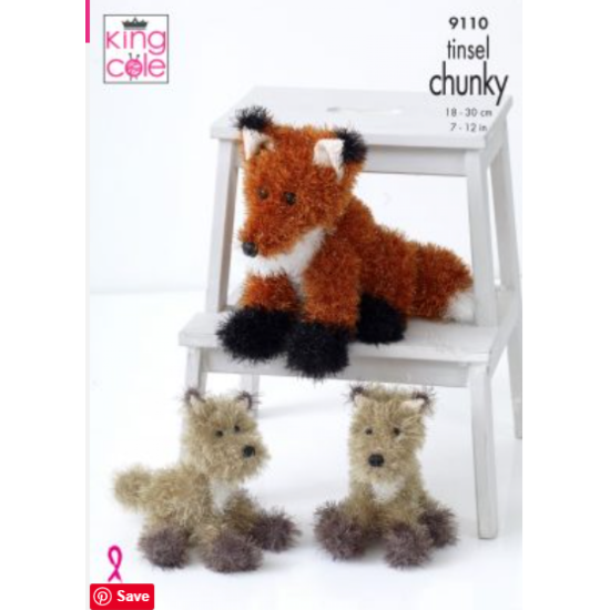 Fox Knitted in Tinsel Chunky - 9110