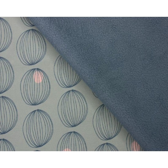 Geometric Circle Soft Shell backed with Fleece 100% Polyester 144cm Wide
