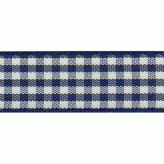 Gingham, 25mm, Blue