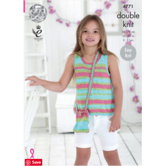 Girl’s Top knitted with Cottonsoft Crush DK - 4771