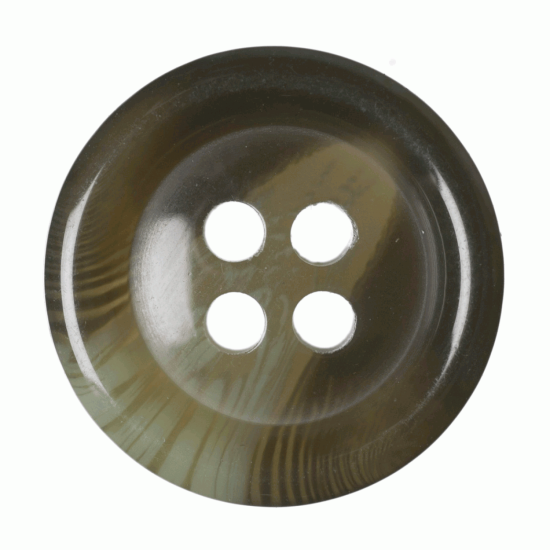 Green Mock Horn, 15mm 4 Hole Button