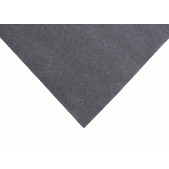 Grey Felt 90cm Wide 2mm Thick 70% Viscose, 30% Wool