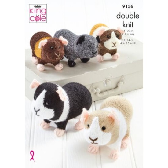 Guinea Pigs Knitted in Big Value DK 50g - 9156