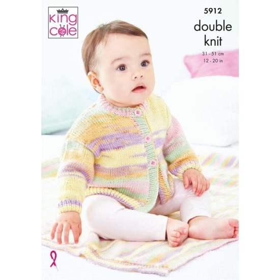 Jacket, Cardigan & Blanket Knitted in Beaches DK - 5912