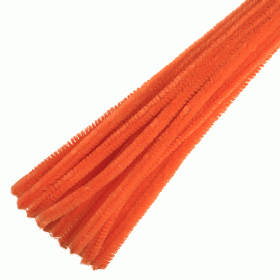  Jumbo Chenilles Pipe Cleaners 12mm x 30cm Orange