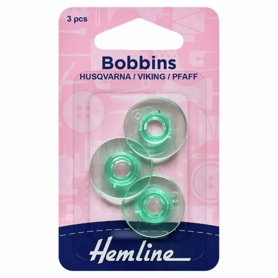   Plastic Bobbin, Husqvarna/Viking for Green/Blue 