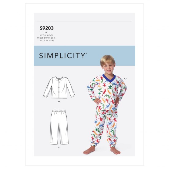  S9203 Children's/Boys' Tops, Shorts and Trousers