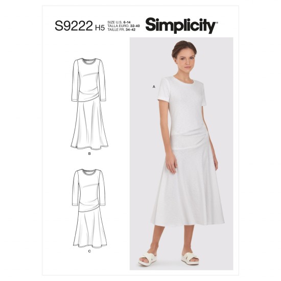  S9222 Misses' Knit Dress In Two Lengths
