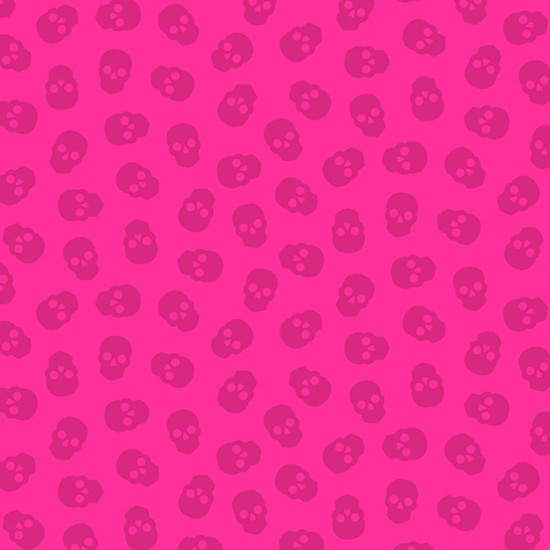 Halloween The Watcher Hot Pink Skulls 112cm Wide 100% Cotton