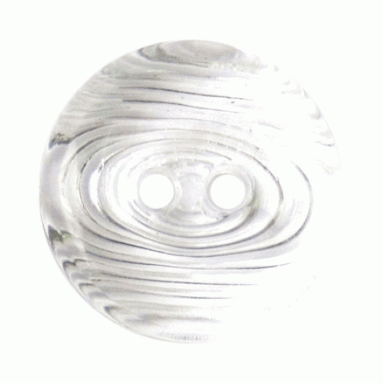 Clear Textured Resin, 15mm Fish Eye 2 Hole Button