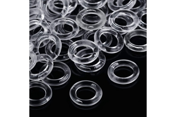 13mm Clear Plastic Blind Ring 