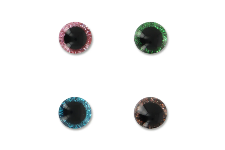 14mm Glitter Safety Toy Eyes - Select a Colour