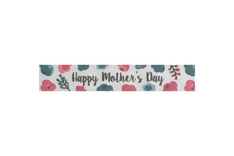 25mm Happy Mother's Day Satin Ribbon