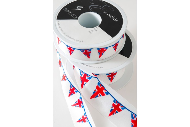 25mm Union Jack bunting ribbon