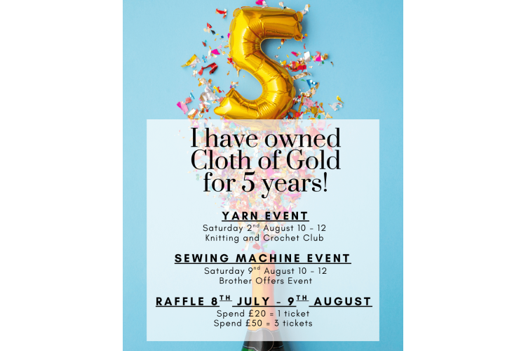 5 Year Celebrations - Calendar 
