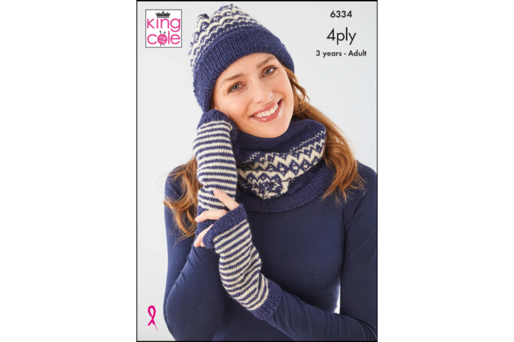 Accessories: Knitted in King Cole Tiptoe 4Ply - 6334
