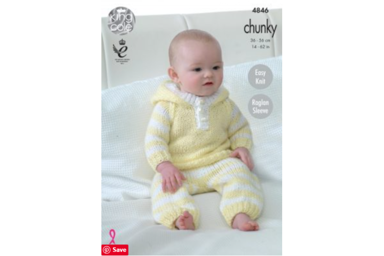 All-In-One, Hoody, Pants & Hat Knitted in Big Value Baby Chunky - 4846