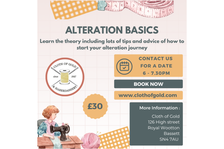 Alteration Basics - Class / Workshop - 2026