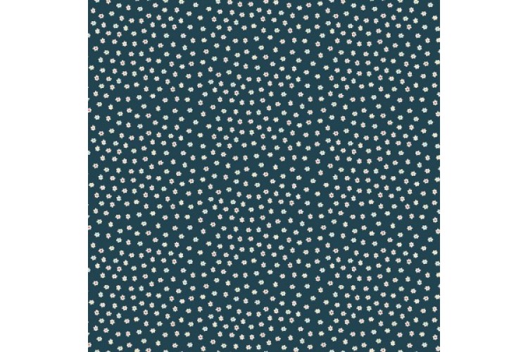 Amelia Daisy Blue 100% Cotton 112cm Wide 