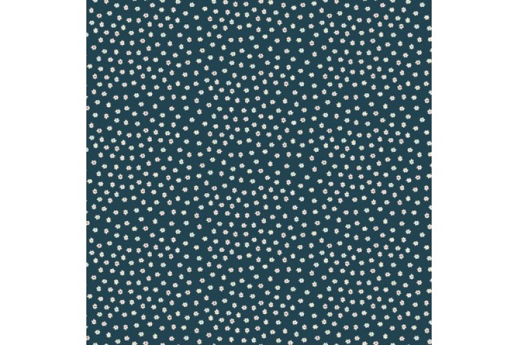 Amelia Daisy Blue 100% Cotton 112cm Wide 