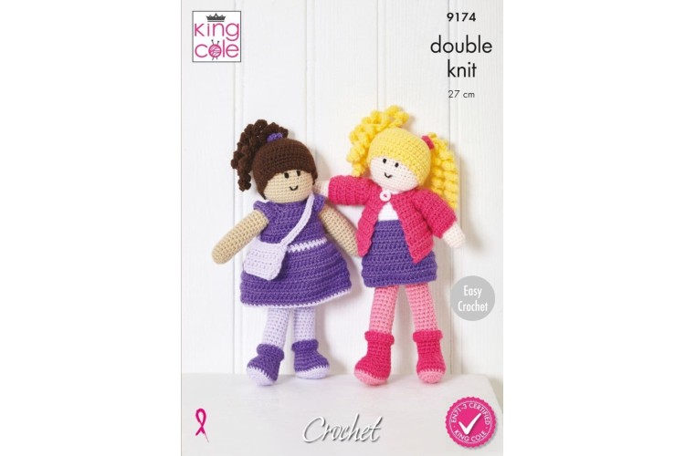 Amigurumi Dolls Crocheted in King Cole Big Value DK - 9174
