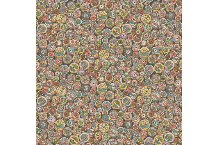 Atelier by Makower UK - Spool in Grey 112cm Wide 100% Cotton