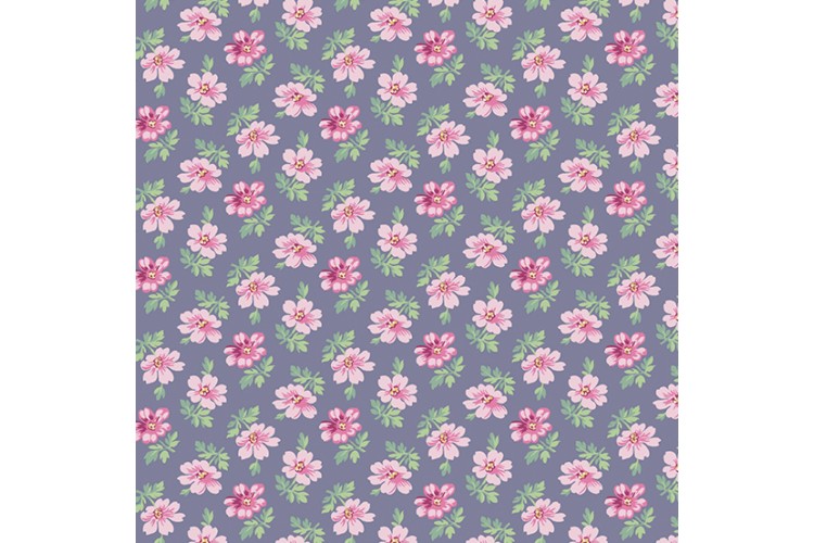 Avalon by Andover Fabrics - Mini Flowers - Blue 112cm Wide 100% Cotton 