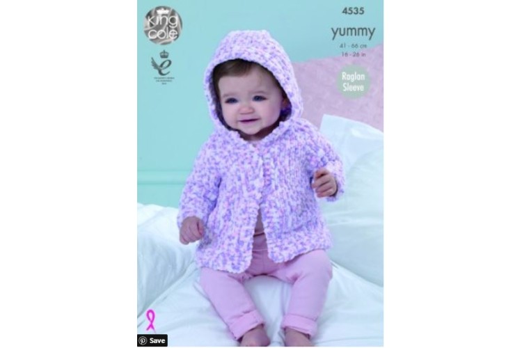 Babies Jackets Knitted with Yummy - 4535