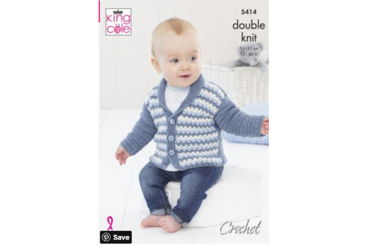Baby Boy’s Jacket, Hat & Blanket Crocheted in BV Baby DK - 5414