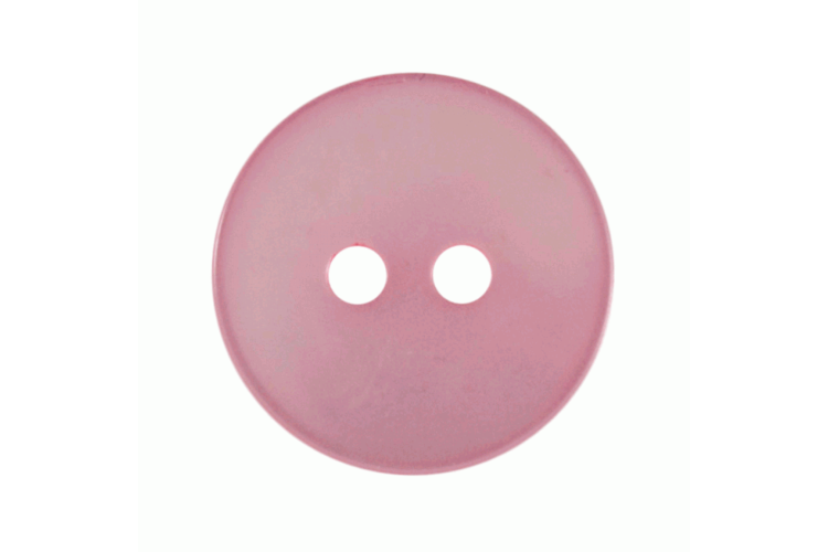 Baby Pink, 15mm Pearl Shine 2 Hole Button