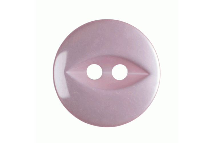 Baby Pink Pearl Resin, 14mm Fish Eye 2 Hole Button