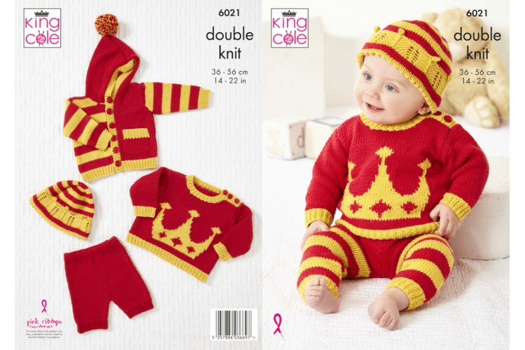 Baby Set in King Cole Cottonsoft DK - 6021
