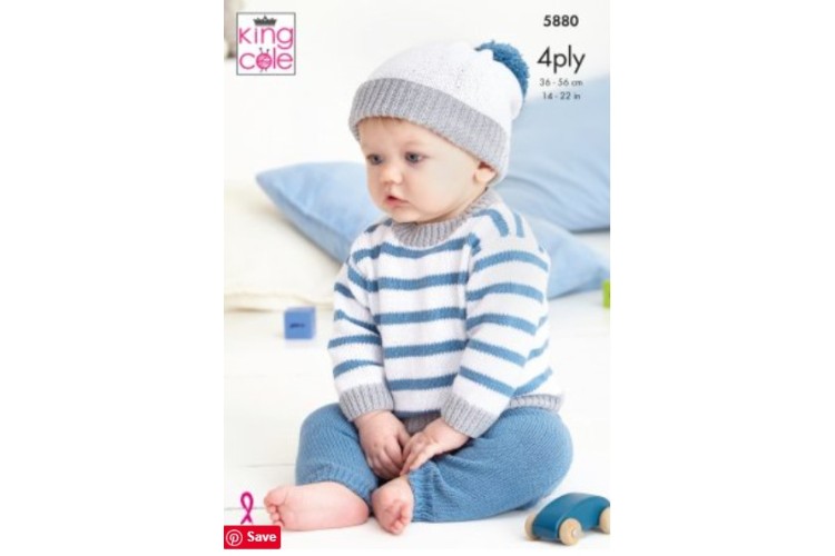 Baby Set Knitted in Cotton Socks 4ply - 5880