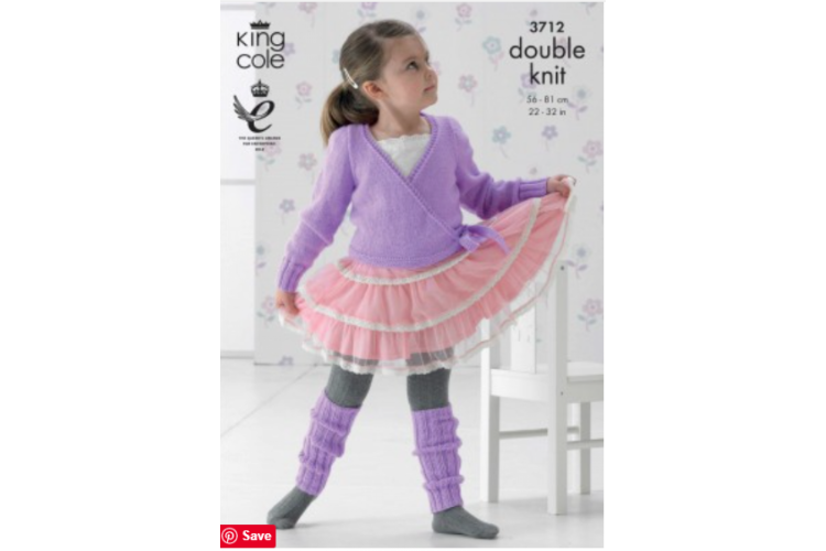 Ballet Cardigan and Leg Warmers Knitted in Comfort DK - 3712