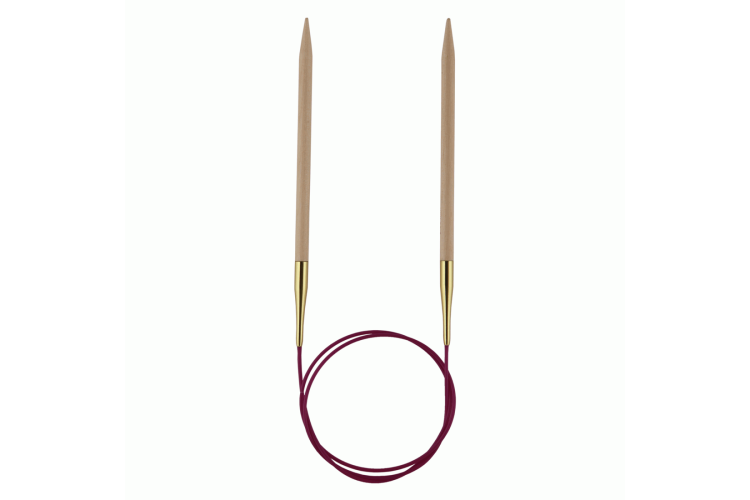 Basix Birch Knitting Pins Circular Fixed 80cm x 3.75mm