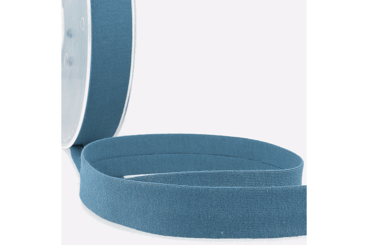 Bias Binding Cotton Jersey 20mm Steel Blue