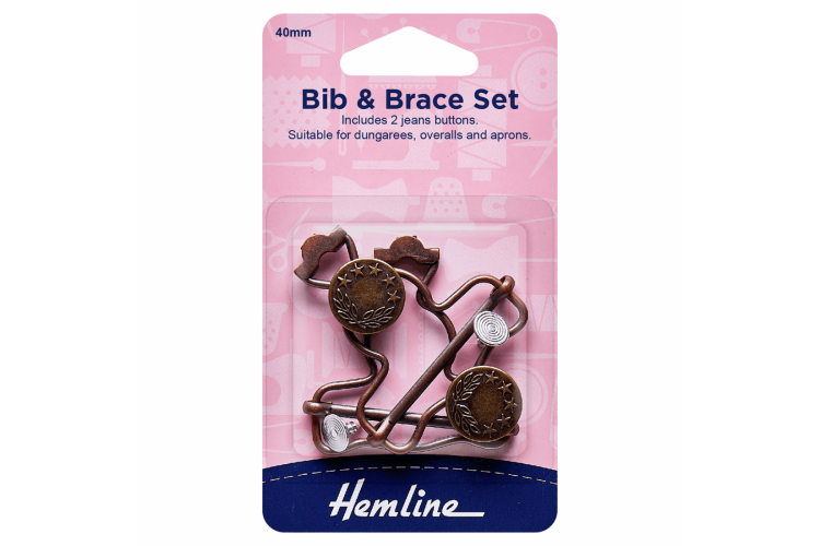 Bib and Brace Set 40mm Bronze 2 Pieces