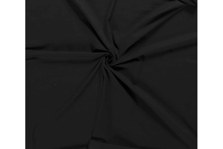 Black Cotton Rich Jersey 92% Cotton / 8% Elastane 160cm Wide