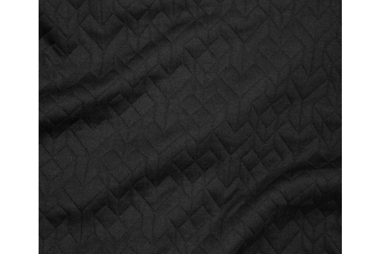 Black Geo Quilt Jersey 98% Polyester 2% Spandex 147cm